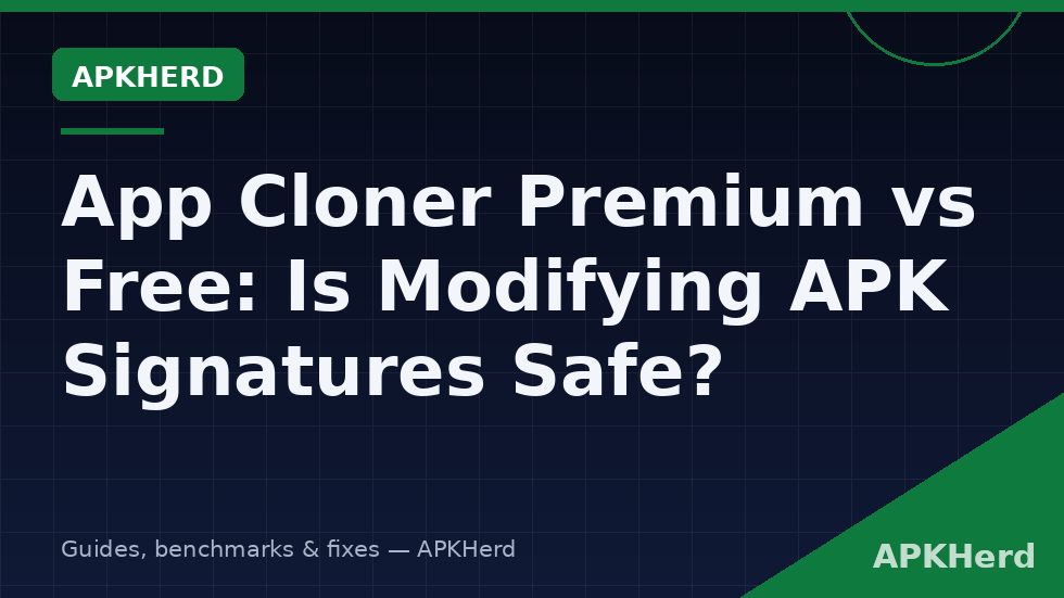 App Cloner APK signature modification safety and legality explained