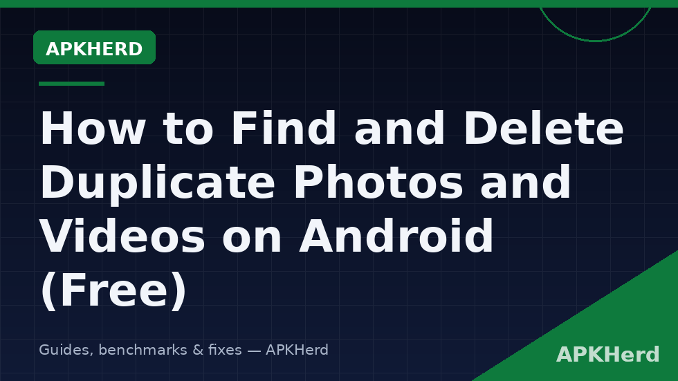 Android phone gallery showing duplicate photos and videos being reviewed and deleted to free storage space