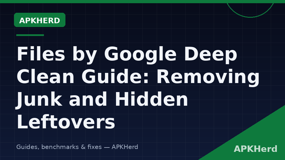 Files by Google Clean tab on Android showing junk files, duplicate files and large files suggestion cards