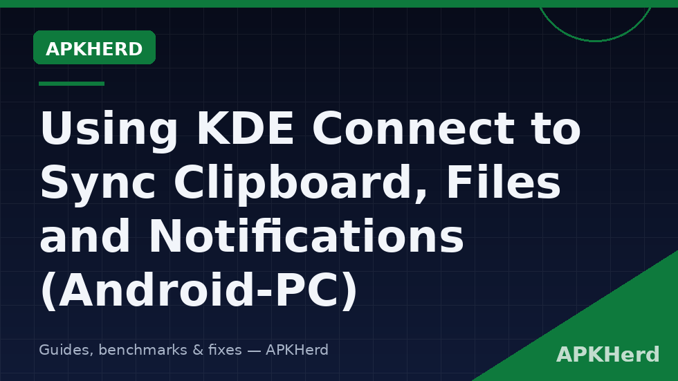 Android phone paired with a PC in KDE Connect showing file, clipboard and notification plugins