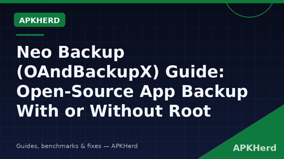 Neo Backup open-source app listing Android apps ready for a full data backup