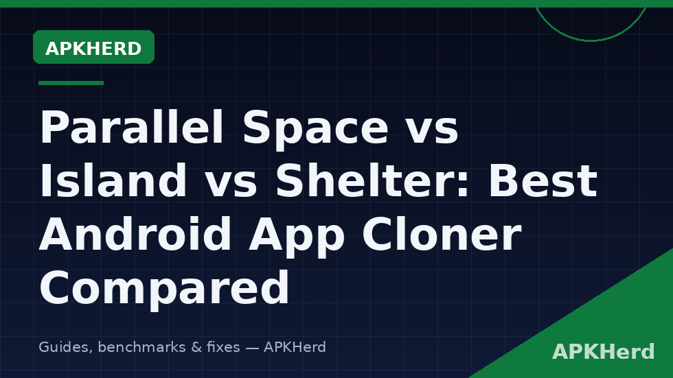 Comparison of Parallel Space, Island, and Shelter Android app cloners