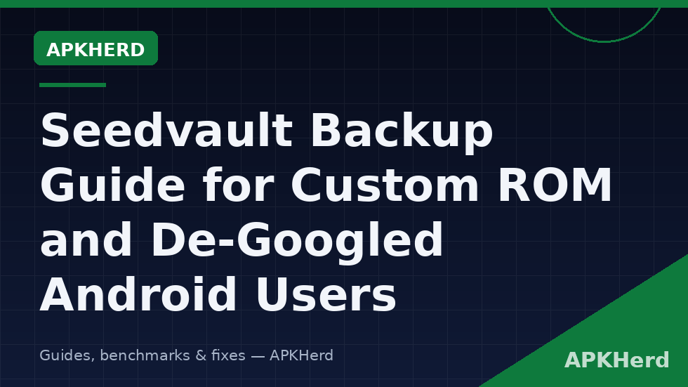 LineageOS settings showing Seedvault backup with a recovery code and USB backup target