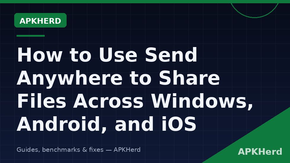 Windows PC, Android phone and iPhone exchanging a file with a six-digit Send Anywhere key