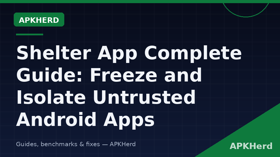 Shelter app freezing and isolating apps in an Android work profile