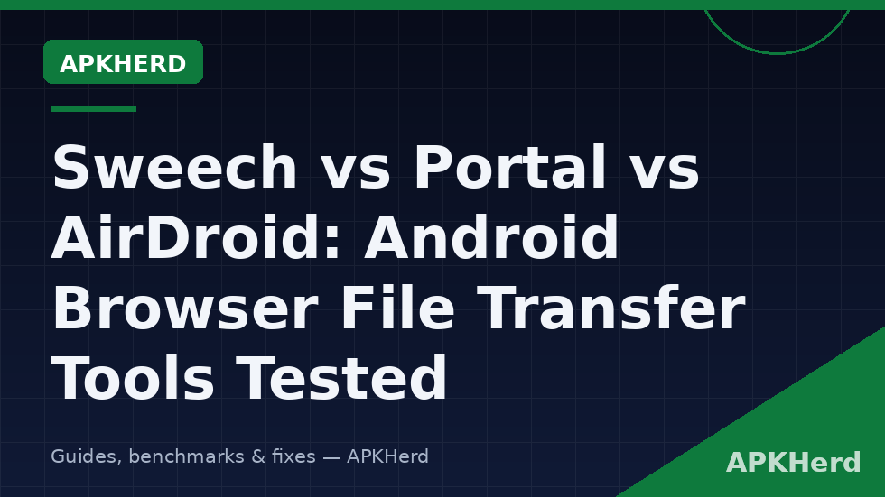 Comparison of Sweech, Portal and AirDroid browser file transfer interfaces on Android and PC