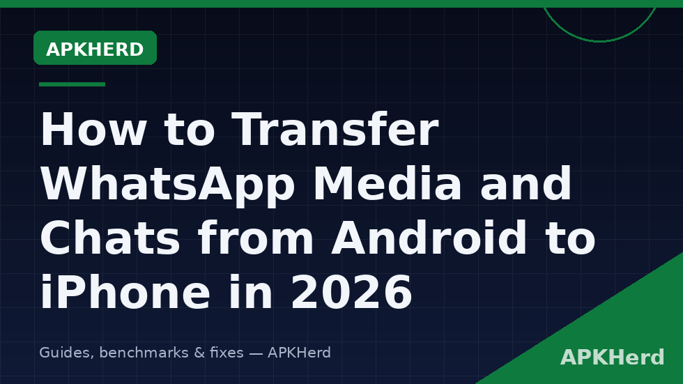Android phone and iPhone side by side during a WhatsApp chat transfer with Move to iOS