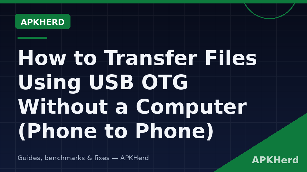 Two Android phones connected by a USB-C cable for OTG file transfer without a computer